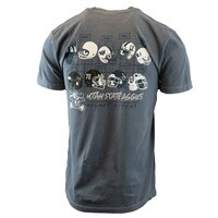 T-Shirt utah state football helmet history stone blue